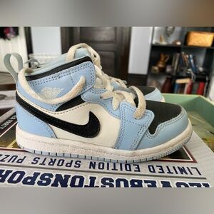 Nike Air Jordan 1 Blue and Black High-Top Sneakers children’s size 9c